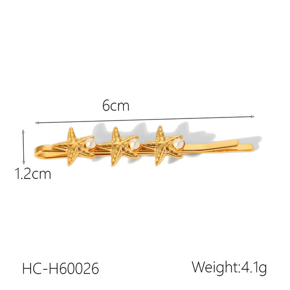 Stainless Steel Titanium Steel Hairpin Duck Bill Clip Women's Hair Accessories 18K Gold Plated Electroplated Ins Minimalist Style