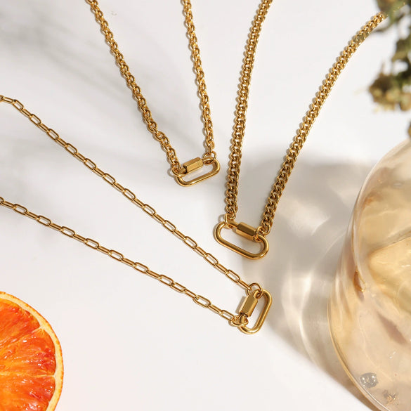 Stainless Steel Titanium Steel Necklace Light Luxury Niche Electroplating Women's