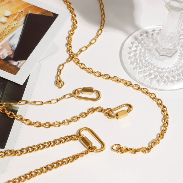 Stainless Steel Titanium Steel Necklace Light Luxury Niche Electroplating Women's