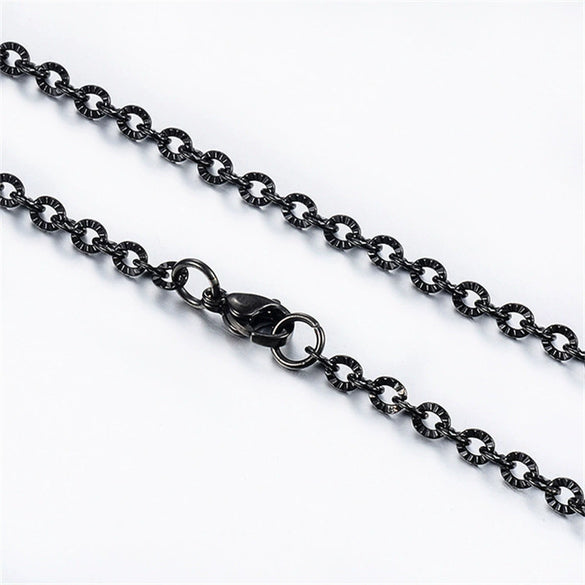 Stainless Steel Titanium Steel O Shaped Chain Jewelry With Cross Electroplated Drop Shape Stylish For Men And Women