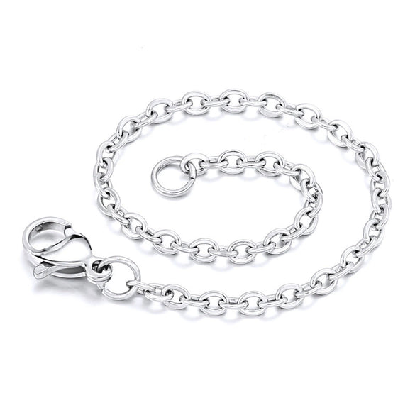 Stainless Steel Titanium Steel O Shaped Chain Jewelry With Cross Electroplated Drop Shape Stylish For Men And Women