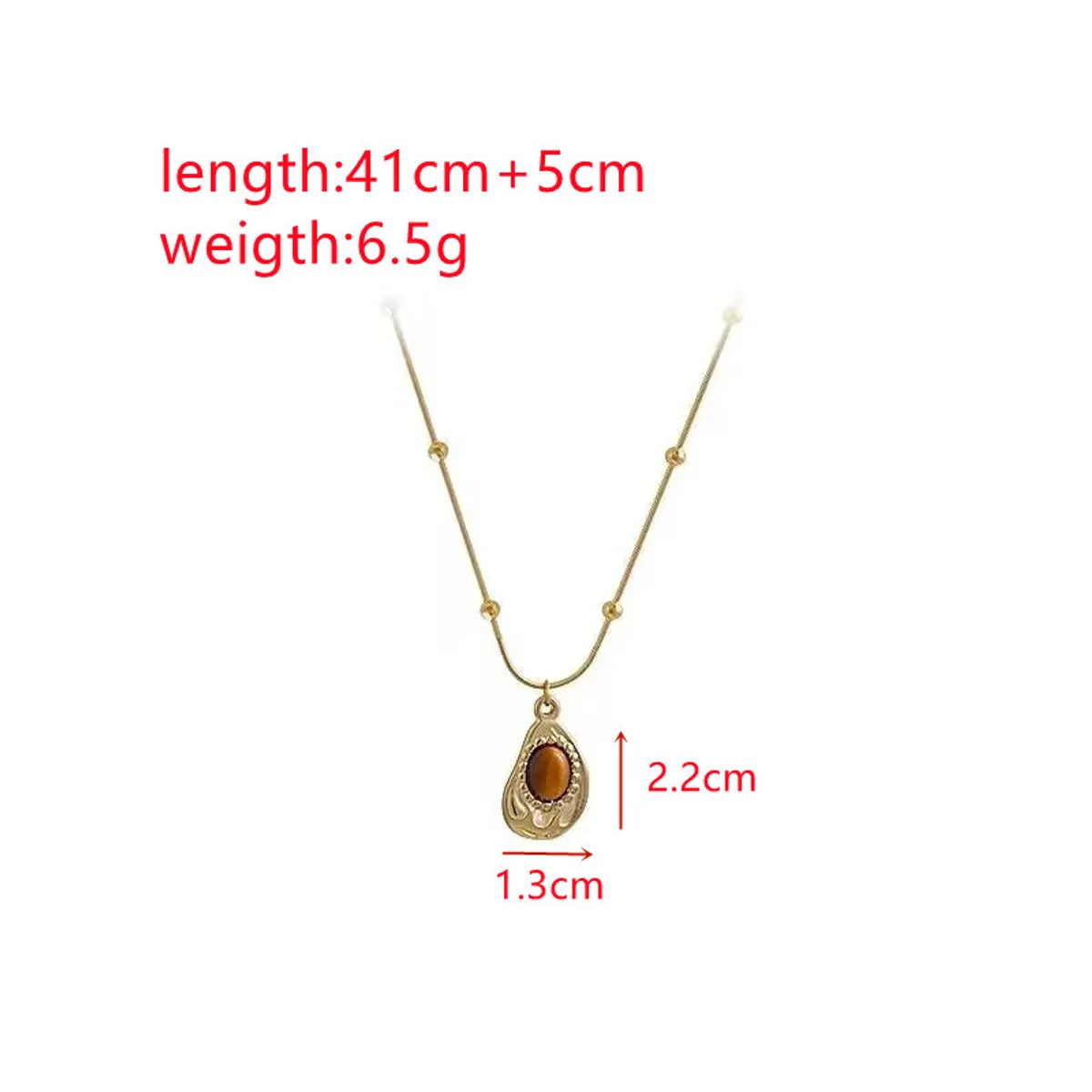 Stainless Steel Titanium Steel Simple Style Classic Style Color Block Pendant Necklace