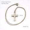 Stainless Steel Titanium Steel Simple Style Classic Style Cross Inlay Zircon Pendant Necklace