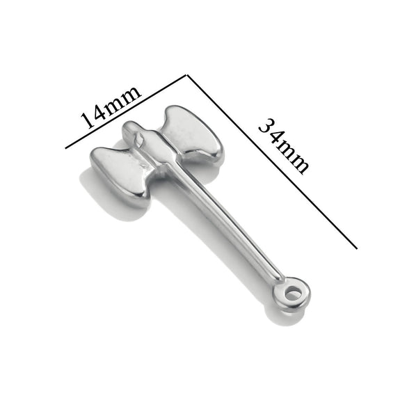 Stainless Steel Tool Pendant Jewelry With Fork And Spoon Pattern Electroplated