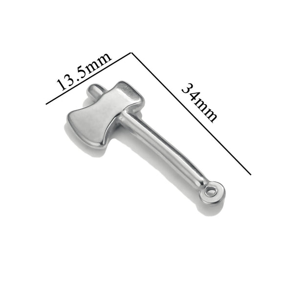 Stainless Steel Tool Pendant Jewelry With Fork And Spoon Pattern Electroplated