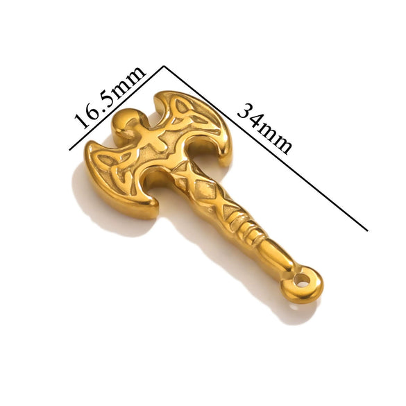 Stainless Steel Tool Pendant Jewelry With Fork And Spoon Pattern Electroplated