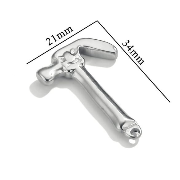 Stainless Steel Tool Pendant Jewelry With Fork And Spoon Pattern Electroplated