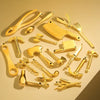 Stainless Steel Tool Pendant Jewelry With Fork And Spoon Pattern Electroplated