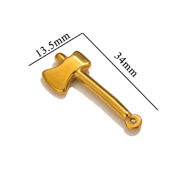 Stainless Steel Tool Pendant Jewelry With Fork And Spoon Pattern Electroplated
