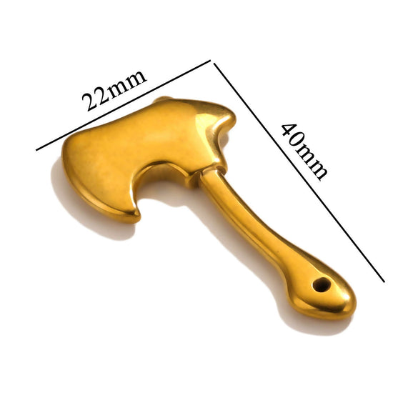 Stainless Steel Tool Pendant Jewelry With Fork And Spoon Pattern Electroplated