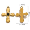 Stainless Steel Totem Inlay Cross Natural Stone Pendant Light Luxury Bohemia Accessories Pendant