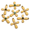 Stainless Steel Totem Inlay Cross Natural Stone Pendant Light Luxury Bohemia Accessories Pendant