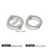 Stainless Steel Totem Pattern Double Hole Twist Bead Connecting Ring Rotating Jewelry Accessories With Electroplating
