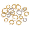 Stainless Steel Totem Pattern Double Hole Twist Bead Connecting Ring Rotating Jewelry Accessories With Electroplating
