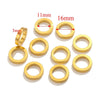 Stainless Steel Totem Pattern Electroplated Round Plane Closed Ring Spacer Loose Beads Jewelry Accessories