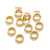 Stainless Steel Totem Pattern Electroplated Round Plane Closed Ring Spacer Loose Beads Jewelry Accessories