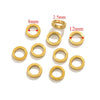 Stainless Steel Totem Pattern Electroplated Round Plane Closed Ring Spacer Loose Beads Jewelry Accessories