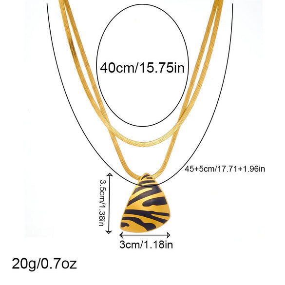 Stainless Steel Triangular Geometric Retro Fashion Jewelry Threepiece Set With Electroplating Earrings Ring Necklace