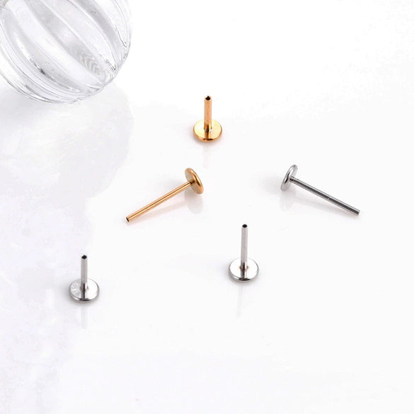 Stainless Steel Tshaped Push Pin Rod Piercing Jewelry Accessories Electroplated