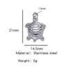 Stainless Steel Turtle Cross Paper Clip Marine Series Pendant Jewelry Electroplated
