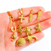 Stainless Steel Turtle Cross Paper Clip Marine Series Pendant Jewelry Electroplated