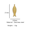 Stainless Steel Turtle Cross Paper Clip Marine Series Pendant Jewelry Electroplated