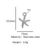 Stainless Steel Turtle Cross Paper Clip Marine Series Pendant Jewelry Electroplated