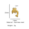 Stainless Steel Turtle Cross Paper Clip Marine Series Pendant Jewelry Electroplated