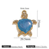Stainless Steel Turtle Pendant Jewelry With Diamond And Electroplating
