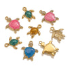 Stainless Steel Turtle Pendant Jewelry With Diamond And Electroplating