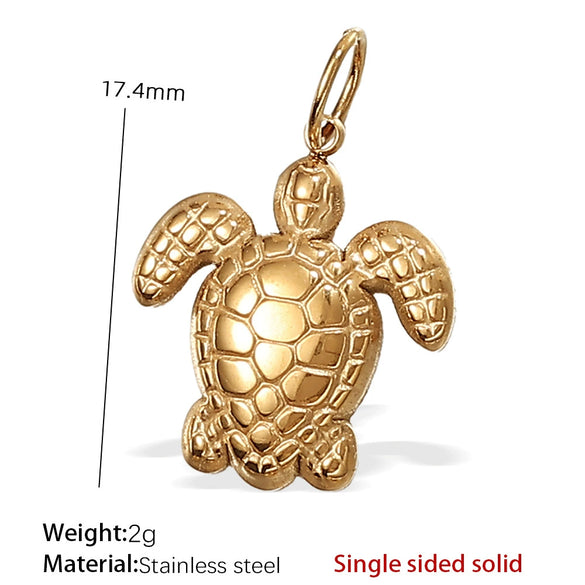 316L Stainless Steel Turtle Starfish Marine Life Pendant Jewelry Accessories Electroplated Diy Pendant Necklace