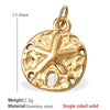 316L Stainless Steel Turtle Starfish Marine Life Pendant Jewelry Accessories Electroplated Diy Pendant Necklace