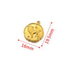 Stainless Steel Twelve Constellations And Fish Pattern Cartoon Pendant Necklace With Electroplating