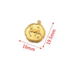 Stainless Steel Twelve Constellations And Fish Pattern Pendant Necklace Jewelry Making Accessories Electroplated Diy Handmade Jewelry