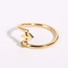 Stainless Steel Twelve Constellations Electroplated Open Ring For Women