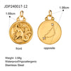 Stainless Steel Twelve Constellations Jewelry Accessories Necklace Pendant Electroplated