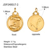 Stainless Steel Twelve Constellations Jewelry Accessories Necklace Pendant Electroplated