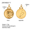 Stainless Steel Twelve Constellations Jewelry Accessories Necklace Pendant Electroplated
