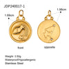 Stainless Steel Twelve Constellations Jewelry Accessories Necklace Pendant Electroplated