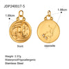 Stainless Steel Twelve Constellations Pendant Necklace Electroplating Accessories For Women