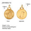 Stainless Steel Twelve Constellations Pendant Necklace Electroplating Accessories For Women