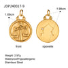 Stainless Steel Twelve Constellations Pendant Necklace Electroplating Accessories For Women