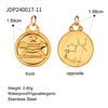 Stainless Steel Twelve Constellations Pendant Necklace Electroplating Accessories For Women