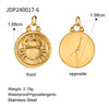 Stainless Steel Twelve Constellations Pendant Necklace Electroplating Accessories For Women