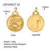 Stainless Steel Twelve Constellations Pendant Necklace Electroplating Accessories For Women
