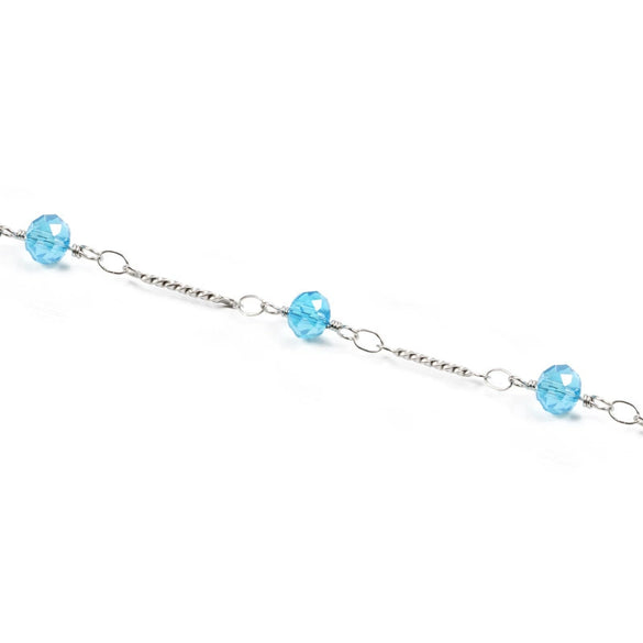 Stainless Steel Twist Bead Chain Necklace Bracelet Electrolytic Brightening No Fading Diy