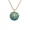 Stainless Steel Twist Chain Necklace With Handmade Stone Tree Pendant Geometric Simple Fashion Jewelry For Women