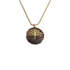 Stainless Steel Twist Chain Necklace With Handmade Stone Tree Pendant Geometric Simple Fashion Jewelry For Women