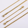 Stainless Steel Twist Chain Necklace With 18K Gold Furnace Vacuum Electroplated And Geometric Pattern Simple Style