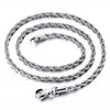 Stainless Steel Twist Necklace With Geometric Pattern Vacuum Plating Hardware Metal Hanging Chain